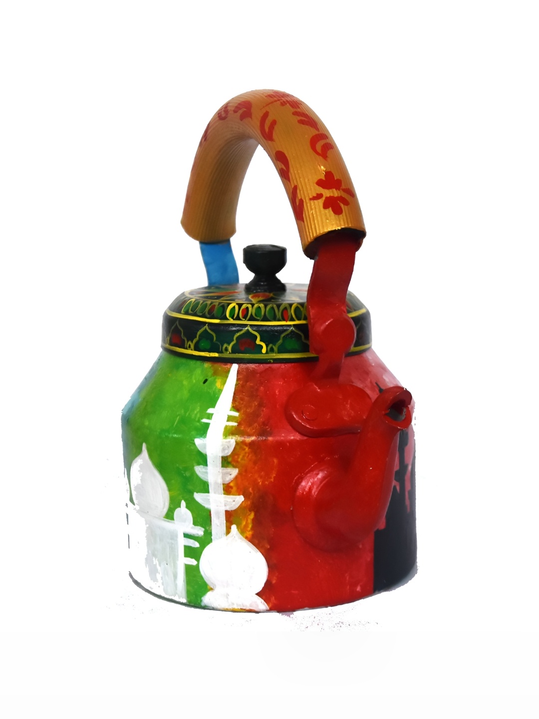 

iHandikart Red & Blue Printed Stainless Steel Glossy Kettle 1L