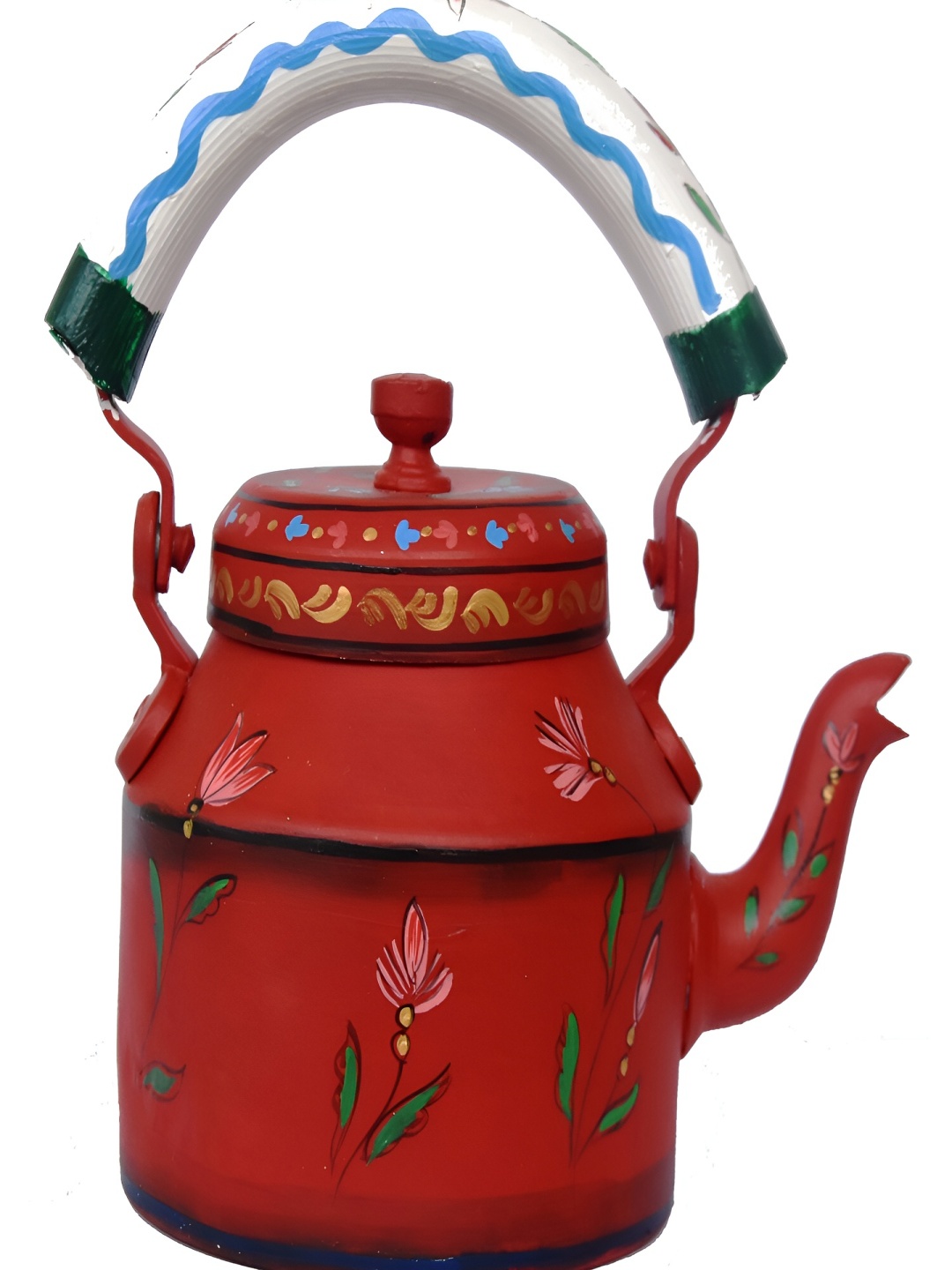 

iHandikart Maroon & White Printed Stainless Steel Glossy Kettle 1L