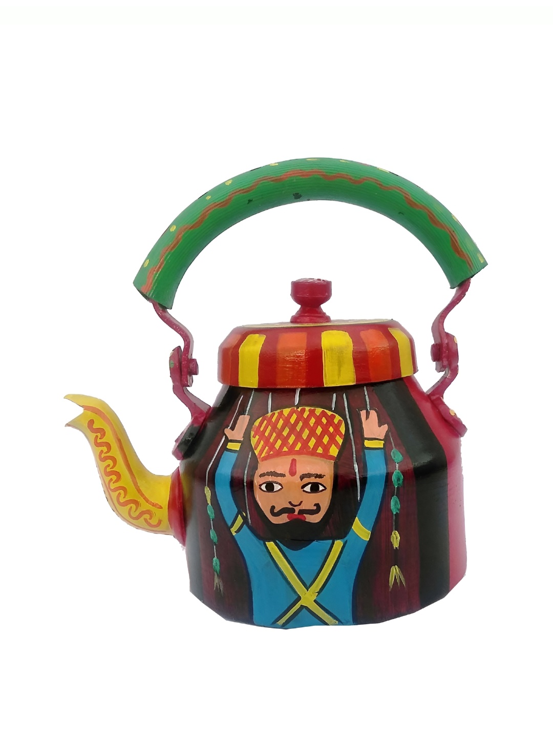 

iHandikart Brown & Red Printed Stainless Steel Glossy Kettle 1L