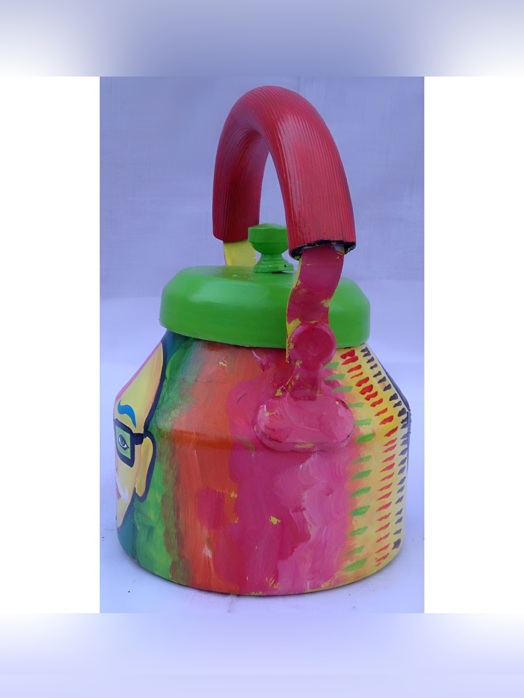 

iHandikart Pink & Green Printed Stainless Steel Glossy Kettle 1L