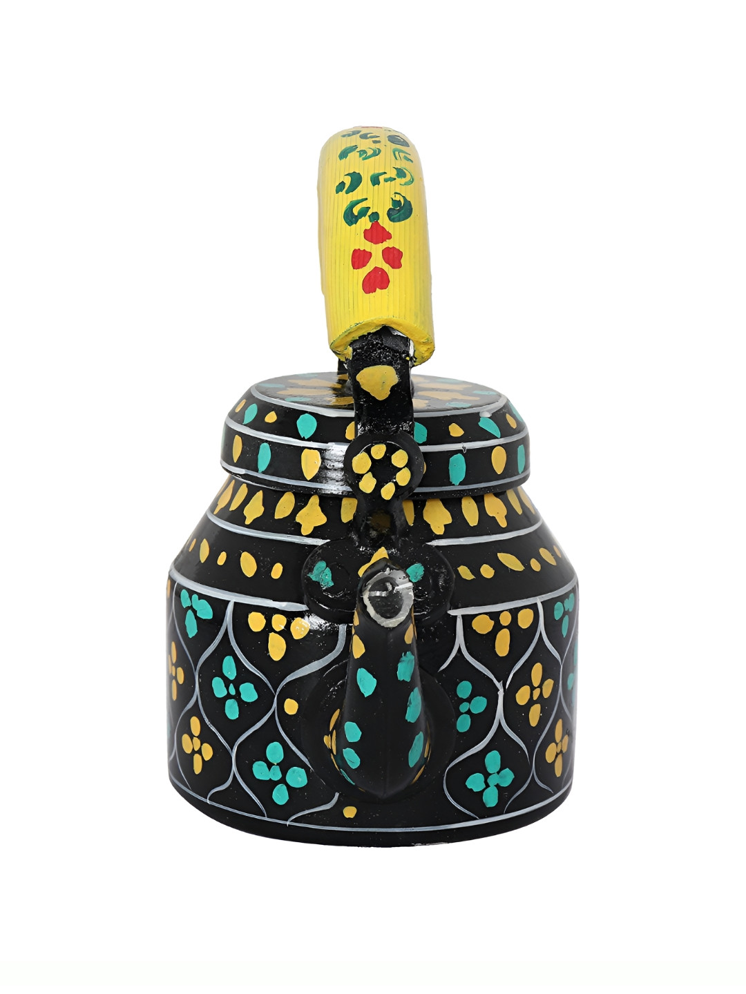 

iHandikart Black & Yellow Printed Stainless Steel Glossy Kettle 1L
