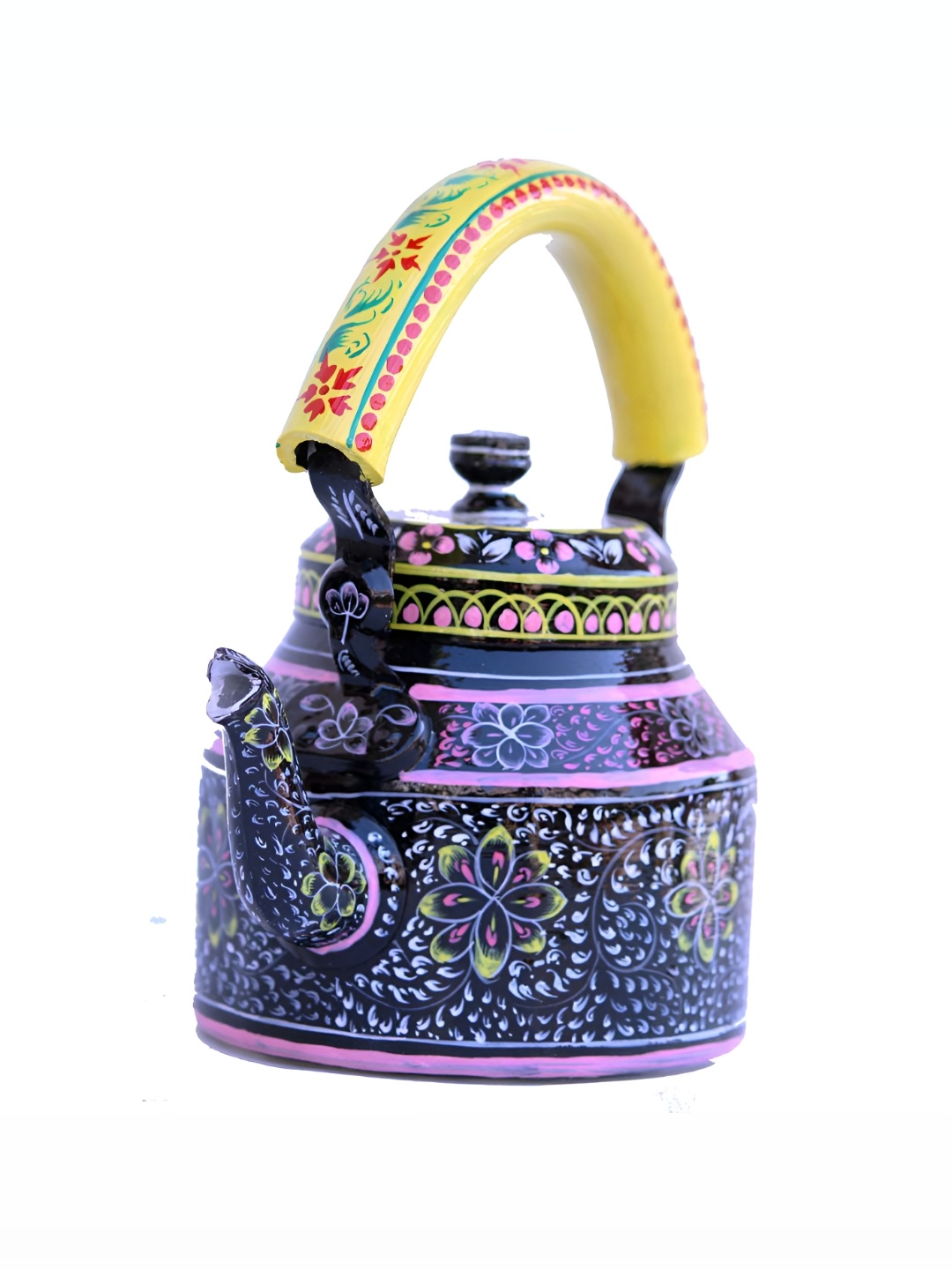 

iHandikart Navy Blue & Pink Printed Stainless Steel Glossy Kettle 1L