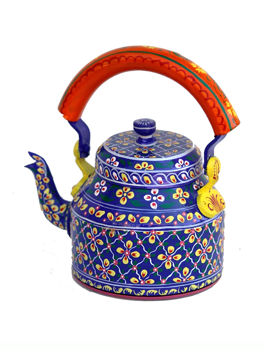 

iHandikart Blue & Red Printed Stainless Steel Glossy Kettle 1L
