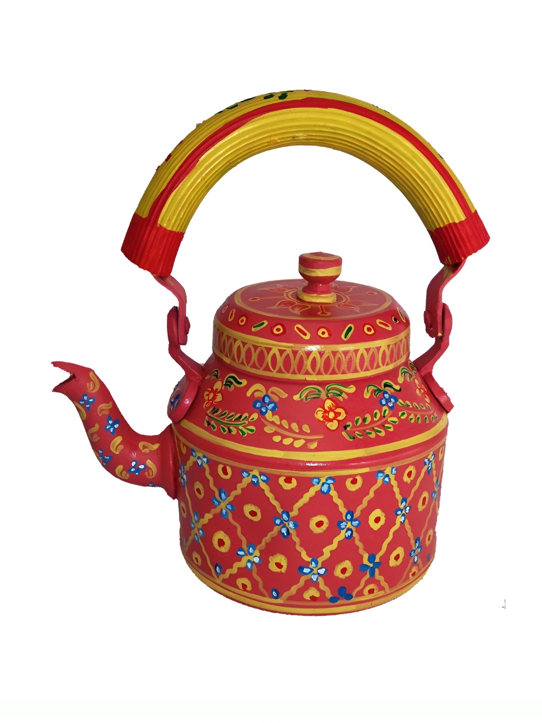 

iHandikart Red Printed Stainless Steel Glossy Kettle