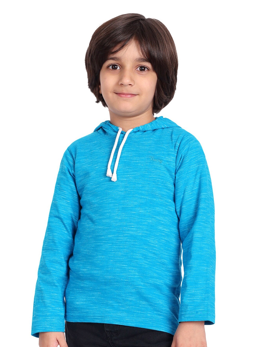 

BAESD Boys Hooded Long Sleeves Cotton T-shirt, Blue