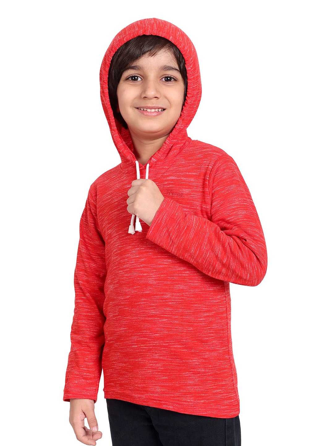 

BAESD Boys Hooded Long Sleeves Cotton T-shirt, Red