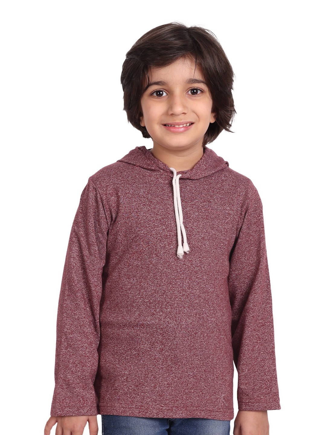 

BAESD Boys Hooded Long Sleeves Cotton T-shirt, Brown