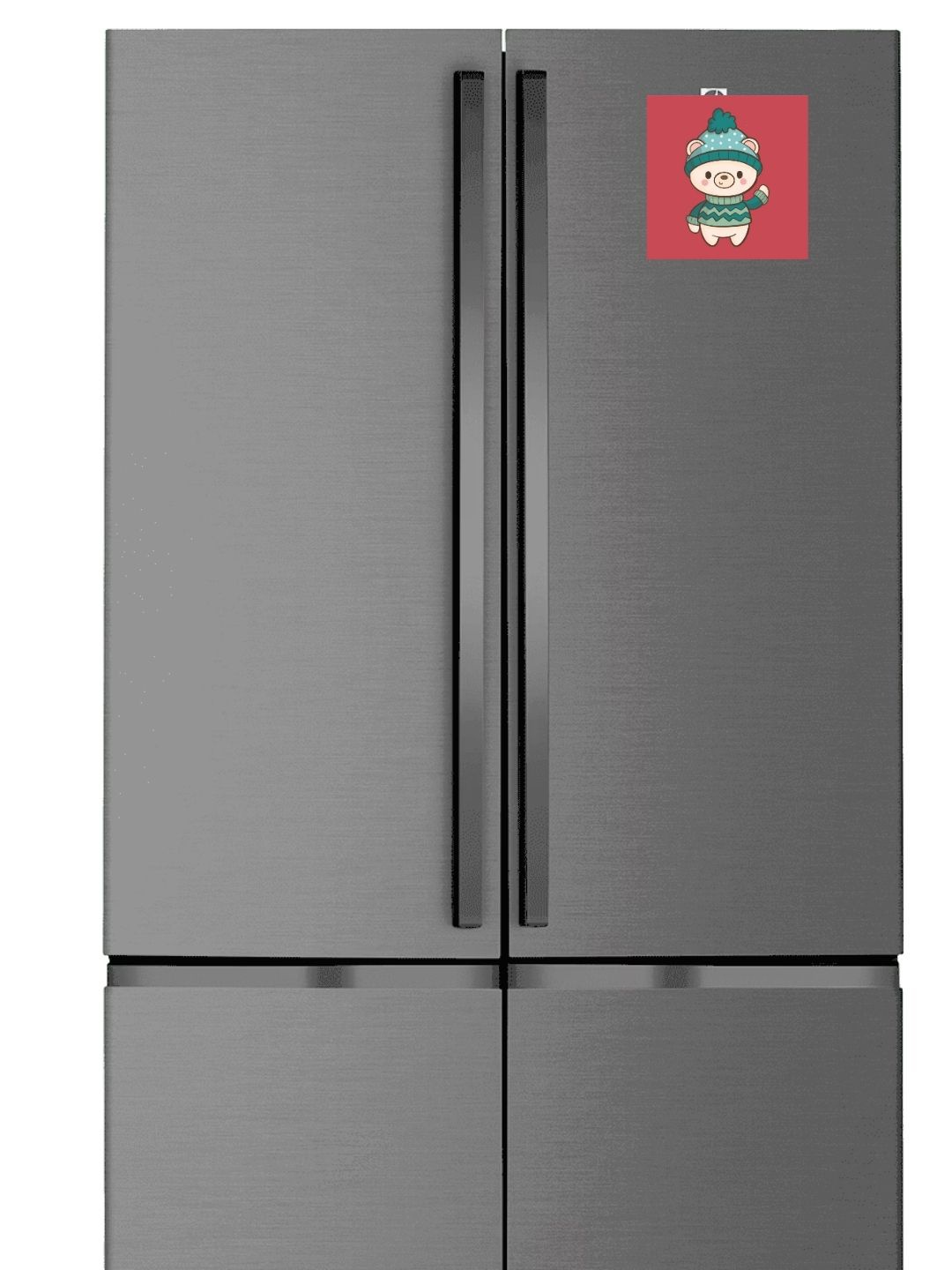 

THEYAYACAFE Red & Green Christmas Printed BPA Free Round Fridge Decorative Magnet