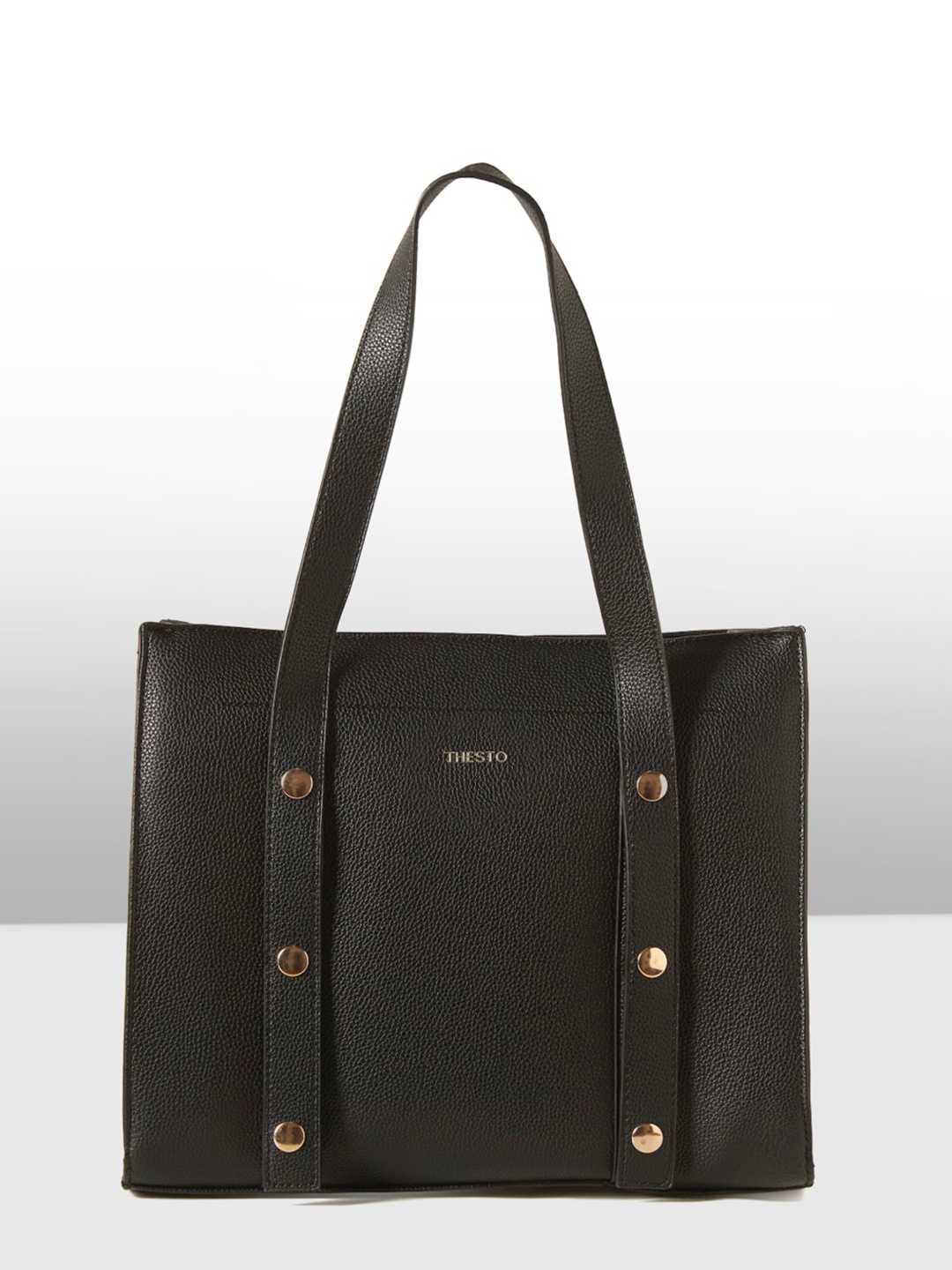 

THESTO PU Shoulder Bag Up to 12 inch, Black