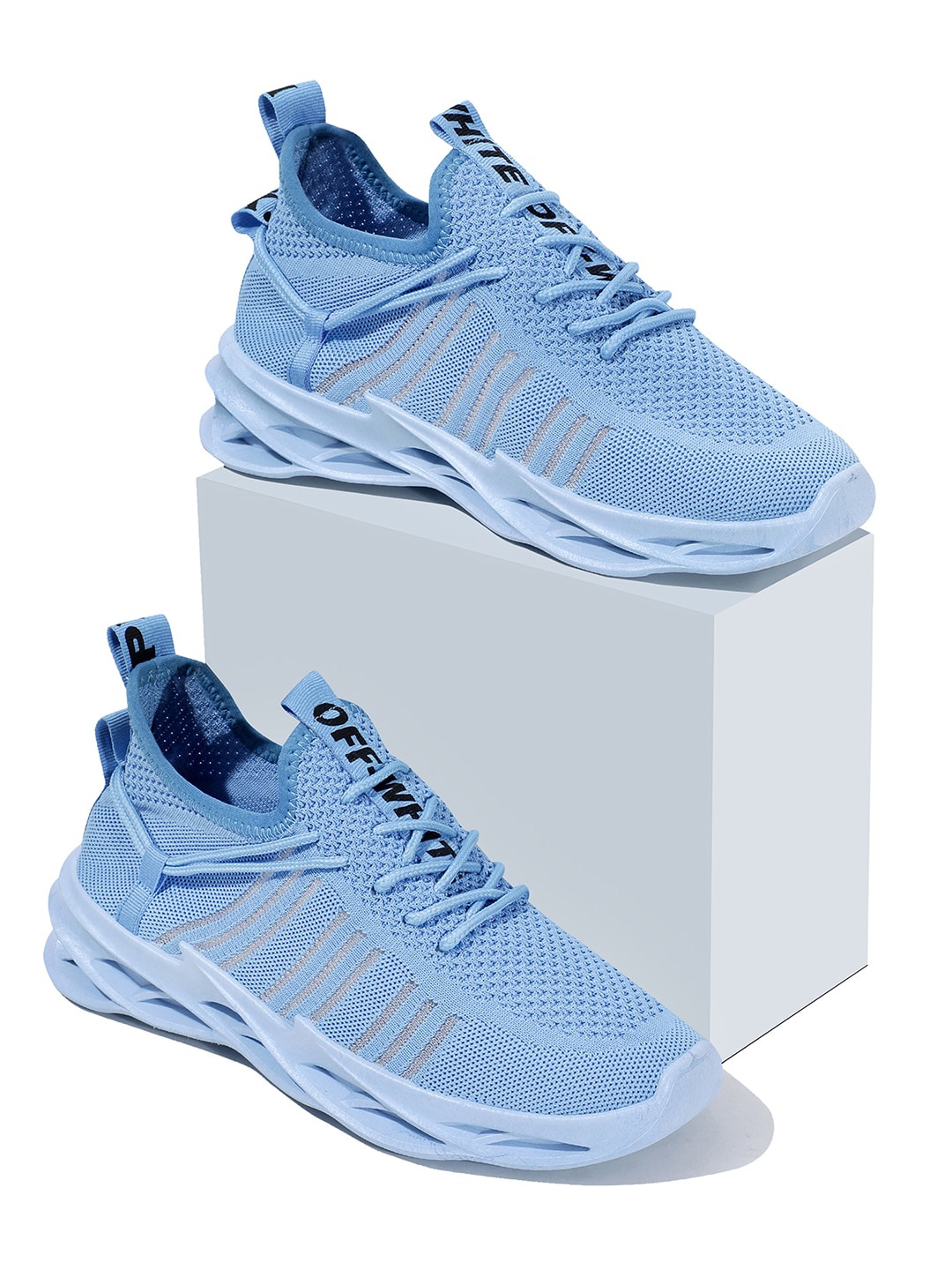 

RapidBox Men Textured Mesh Basics Sneakers, Blue