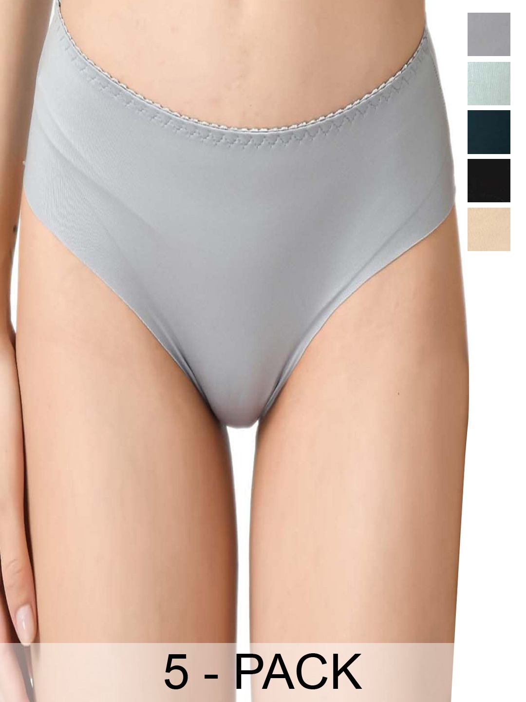 

Legit Affair Pack Of 5 Hipster Briefs, Grey