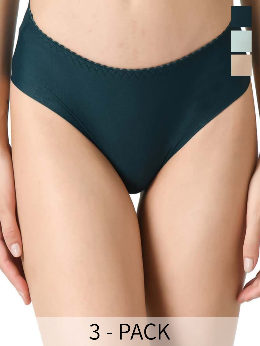 

Legit Affair Pack Of 3 Hipster Briefs, Green