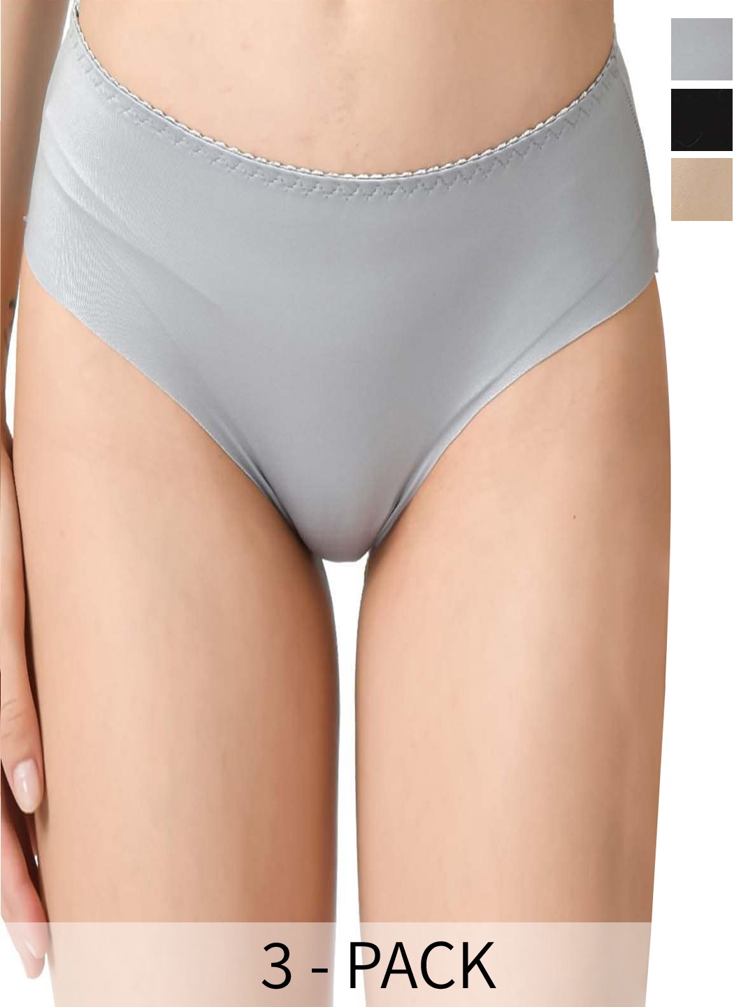 

Legit Affair Pack Of 3 Hipster Briefs, Grey
