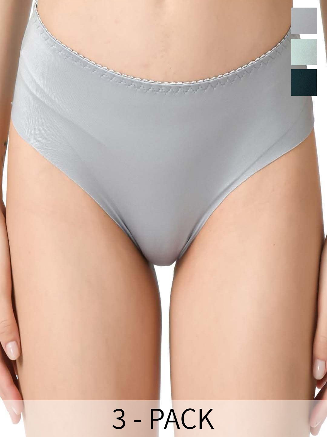 

Legit Affair Pack Of 3 Bikini Briefs, Grey