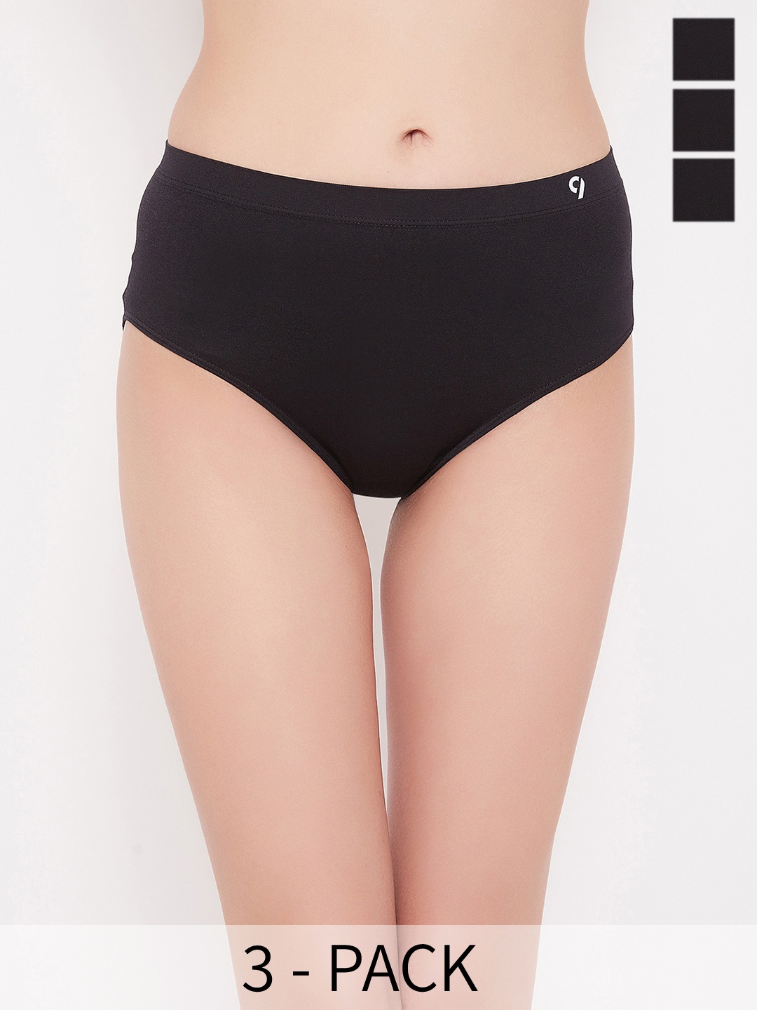 C9 AIRWEAR Pack Of 3 Breathable Seamless Hipster Briefs, Black