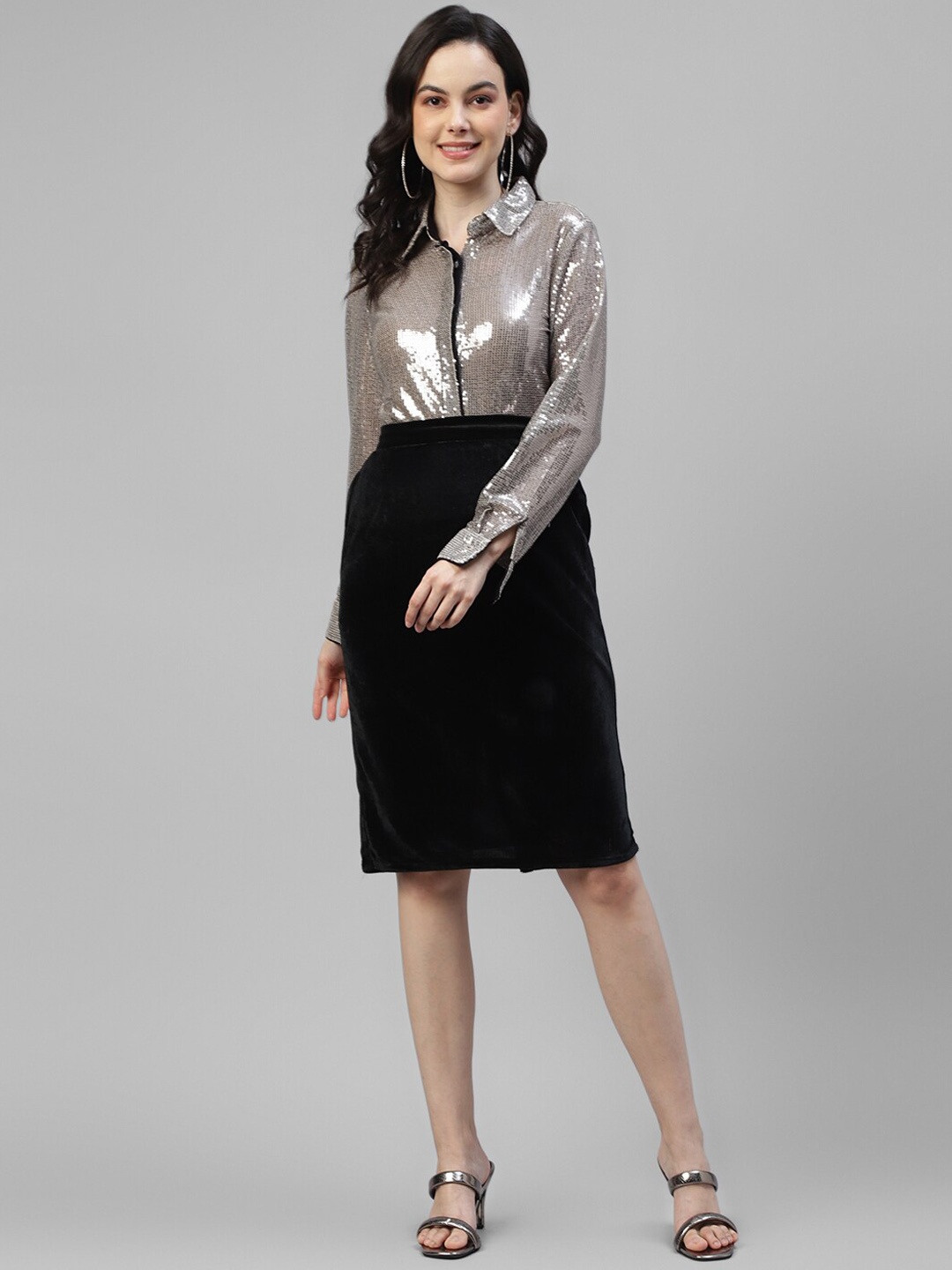 

DEEBACO Embellished Co-Ords, Silver