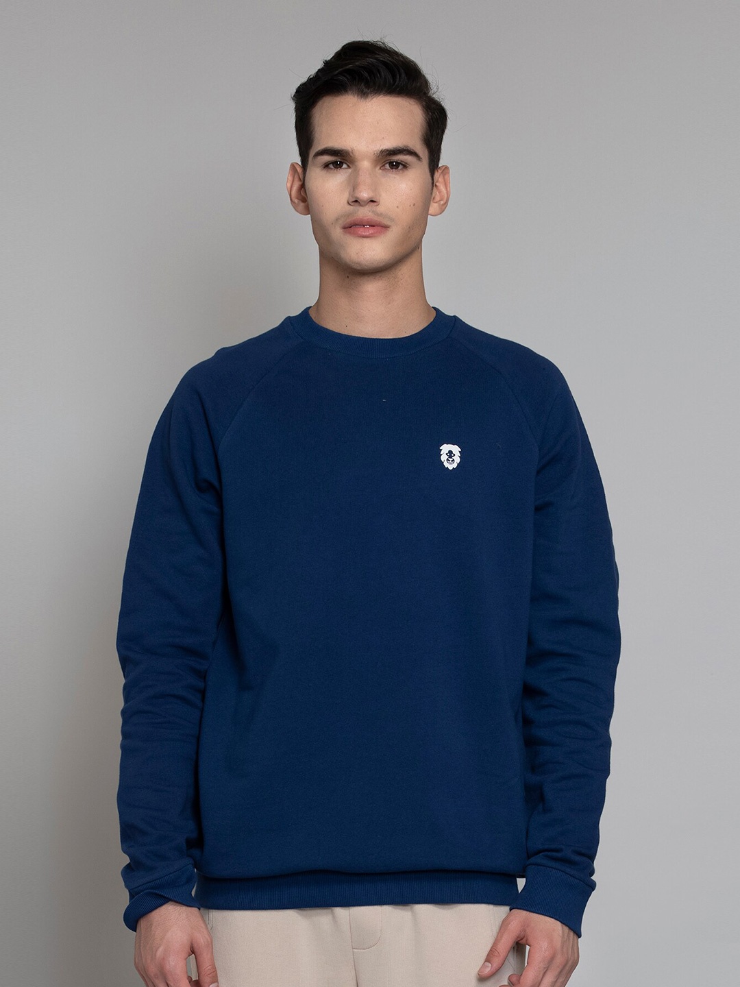 

Muvazo Sandstone Raglan Sleeves Pullover Sweatshirt, Blue