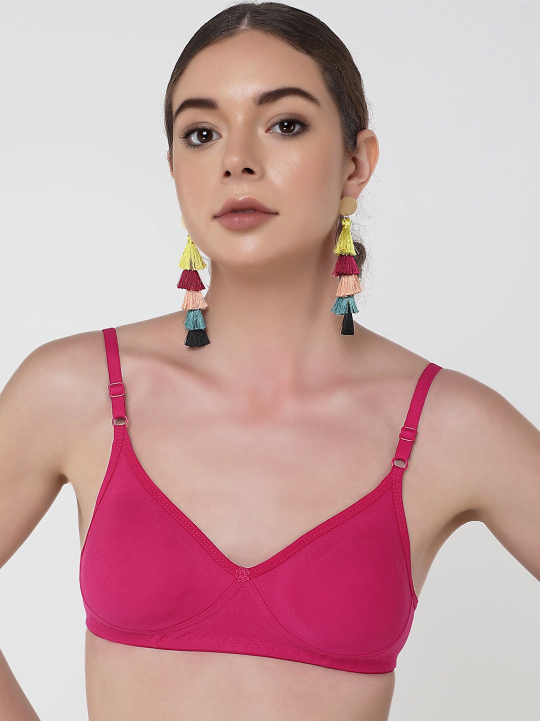 

LULU & SKY Medium Coverage Bra with All Day Comfort, Fuchsia