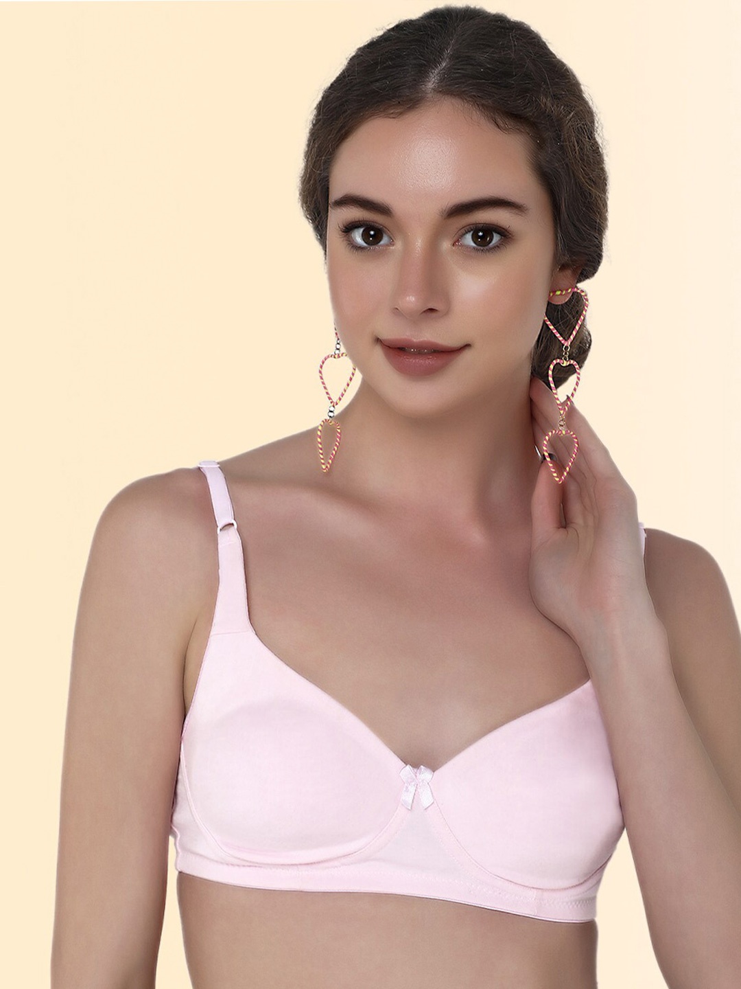 

LULU & SKY Medium Coverage Bra with All Day Comfort, Pink