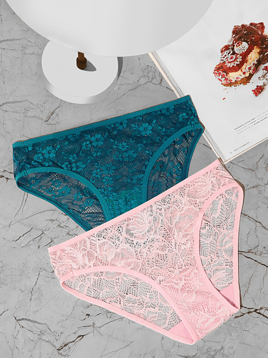 

LULU & SKY Pack Of 2 Self Designed Basic Briefs, Teal