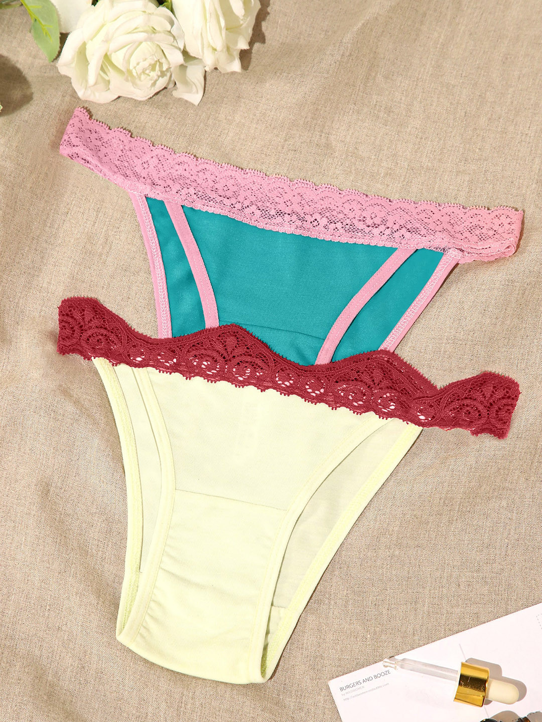 

LULU & SKY Pack Of 2 Bikini Brief, Red