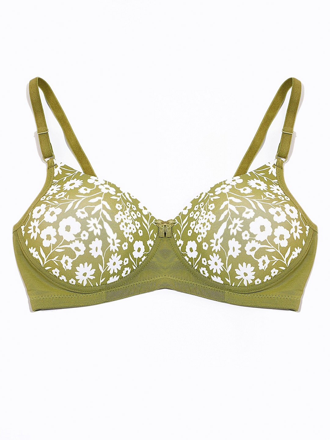 

LULU & SKY Medium Coverage Non-Wired Lightly Padded T-shirt Bra With All Day Comfort, Green