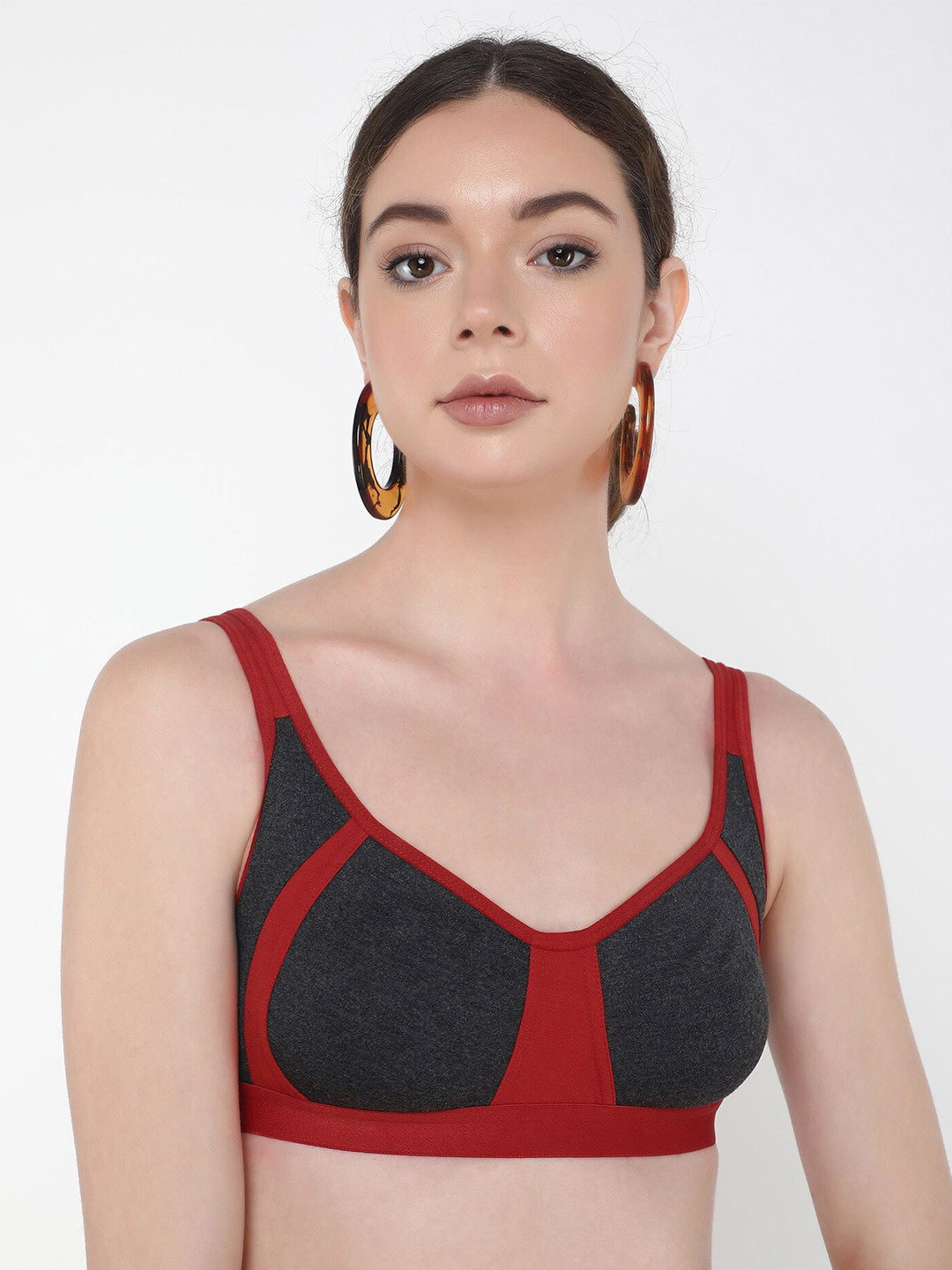 

LULU & SKY Non-Wired Medium Coverage Non-Padded Everyday Bra With All Day Comfort, Black