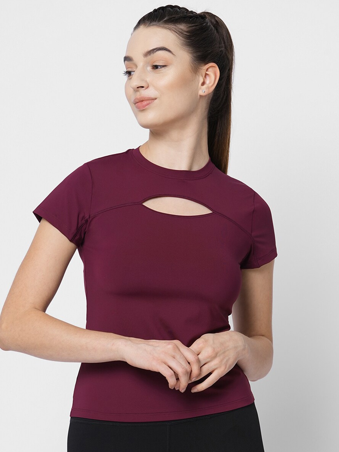 

Fitkin Anti Odour Round Neck T-Shirt, Maroon
