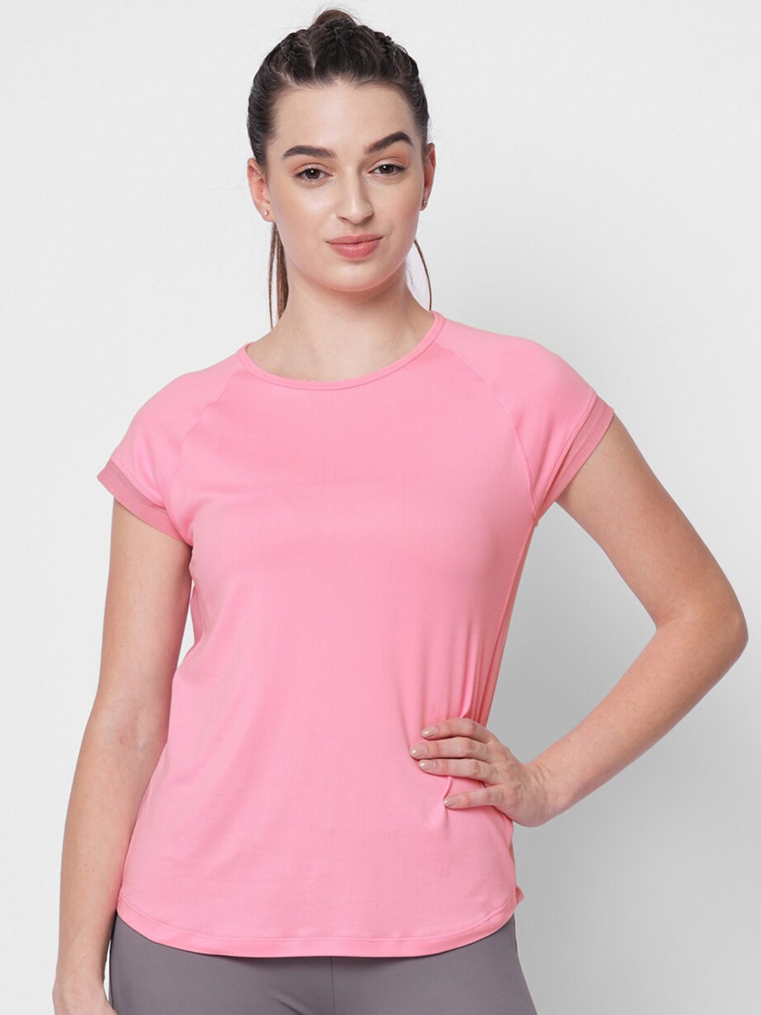 

Fitkin Anti Odour Round Neck T-Shirt, Pink