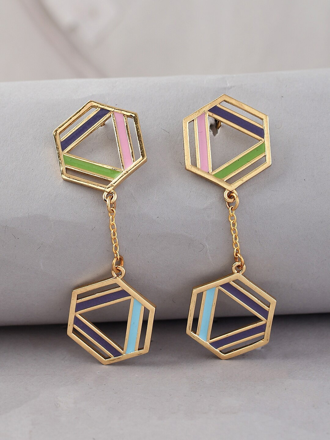 

Voylla Gold-Plated Drop Earrings