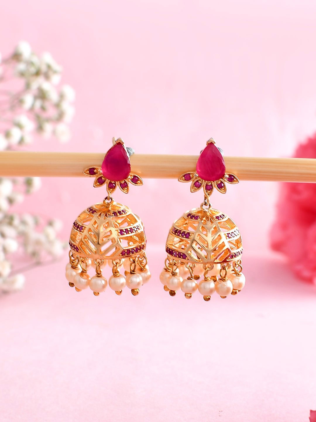 

Voylla Gold Plated Jhumkas