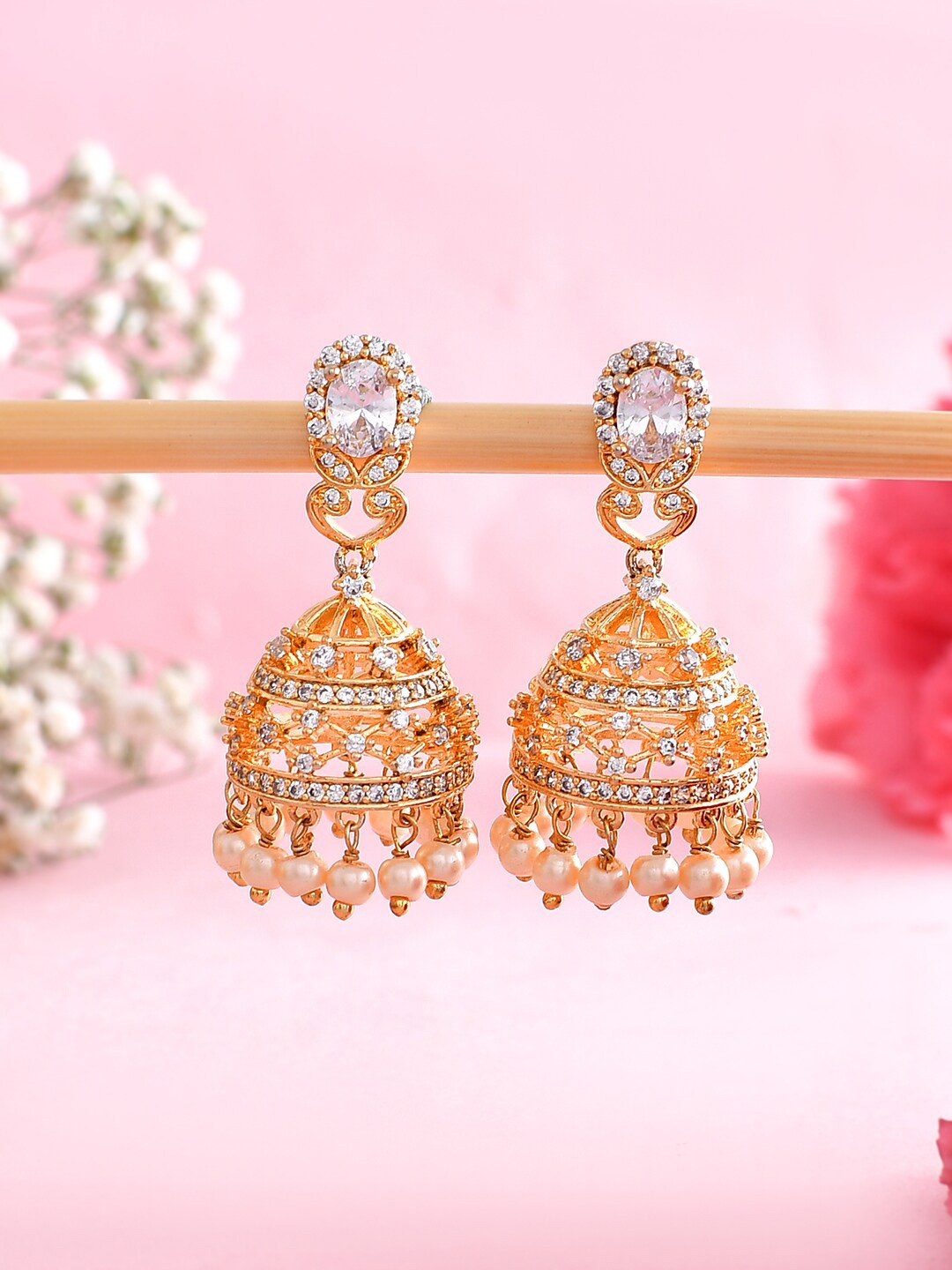 

Voylla Gold Plated Jhumkas
