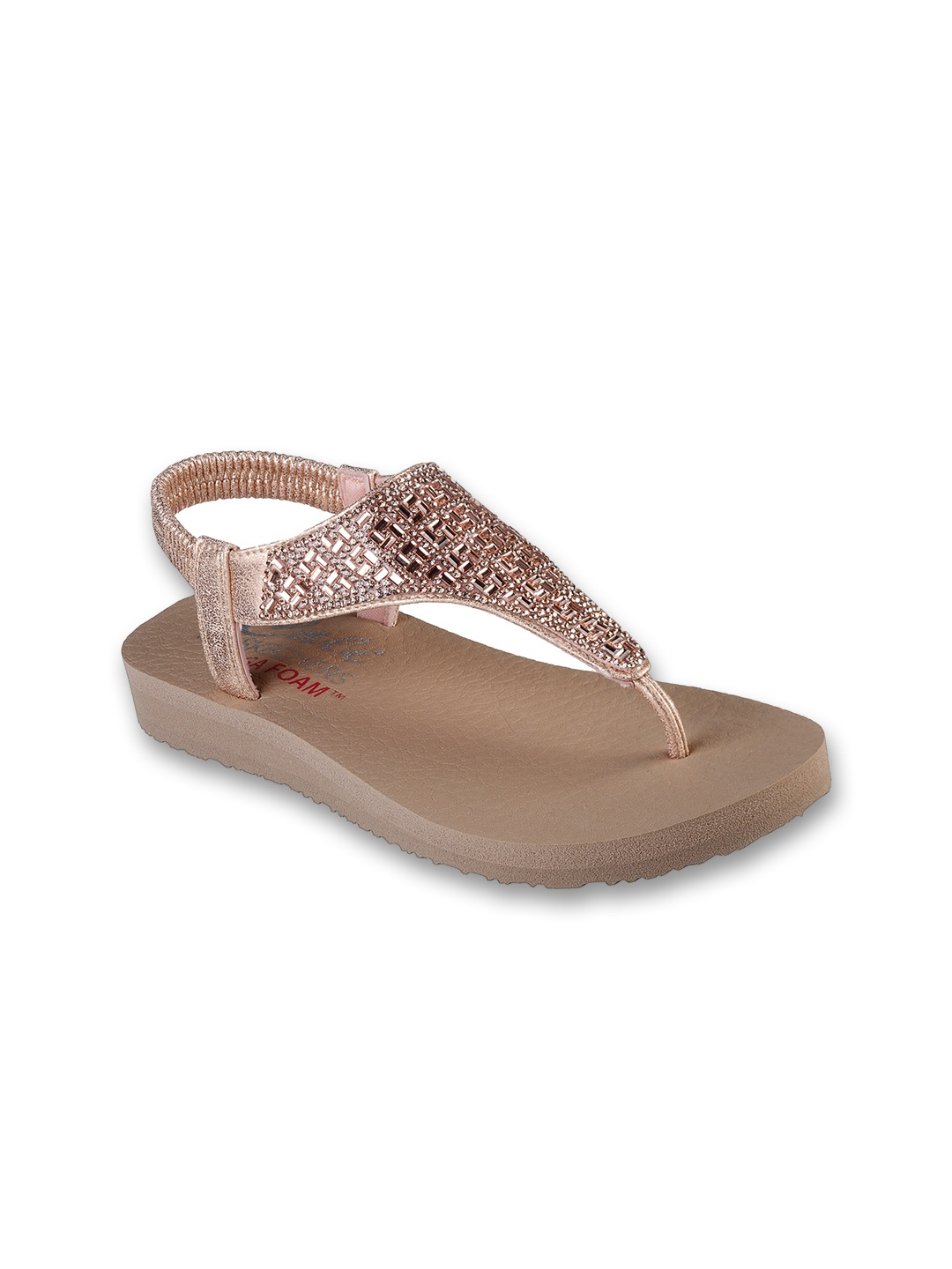 

Skechers MEDITATION - SWEET ROCK T-Strap Flats, Rose gold