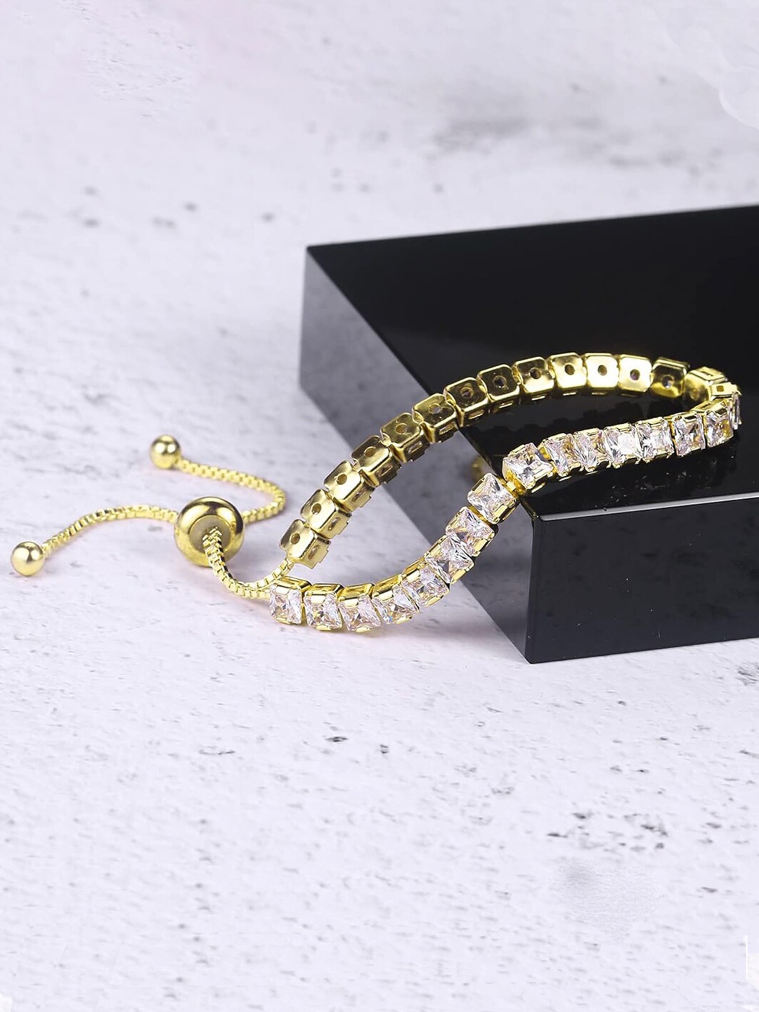 

Designs & You Gold-Plated Cubic Zirconia Wraparound Bracelet