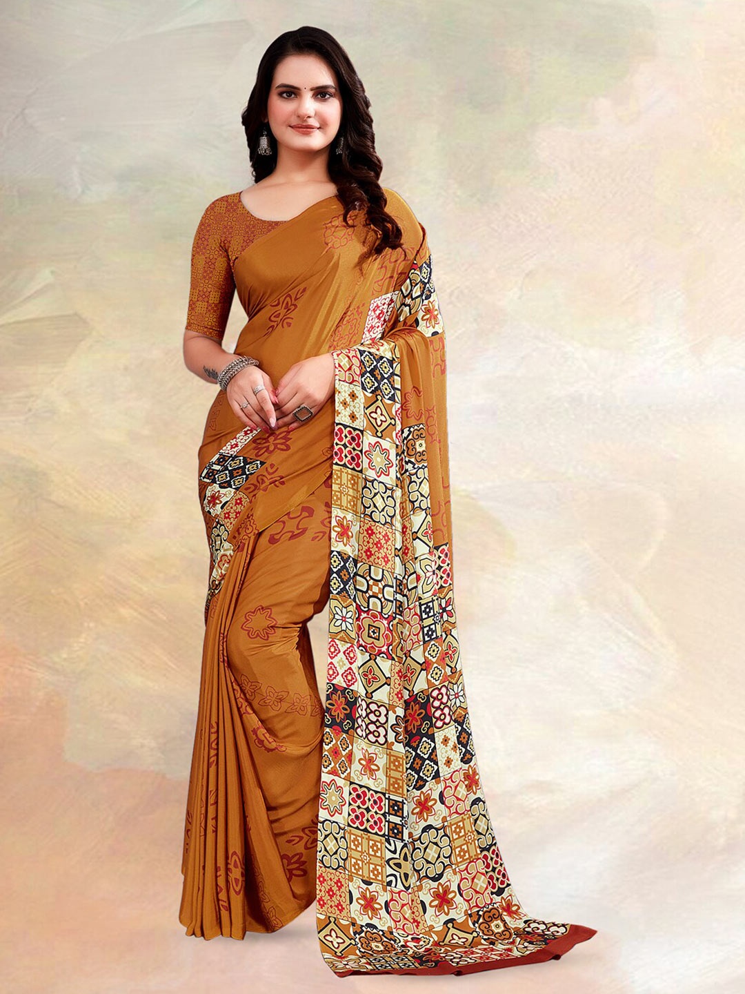 

Kasak Ethnic Motifs Printed Saree, Yellow