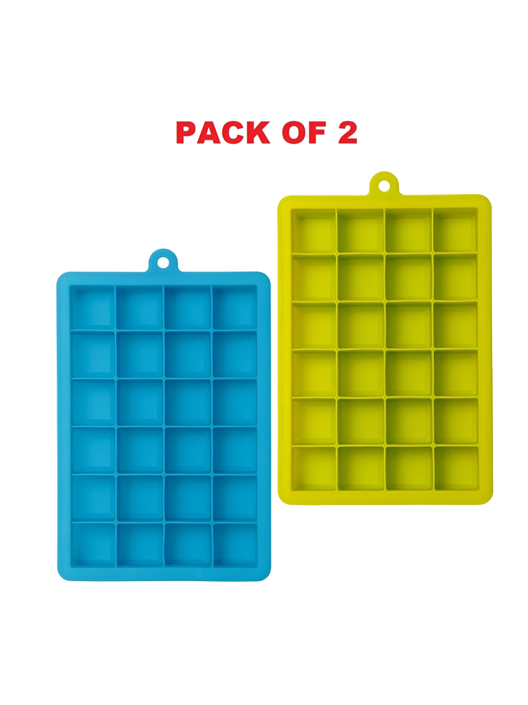 

SATSUN ENTERPRISE Blue & Yellow 2 Pieces Silicon Ice Cube Trays