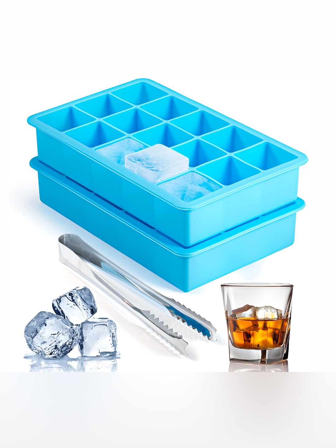 

SATSUN ENTERPRISE Blue Silicon Ice Cube Tray