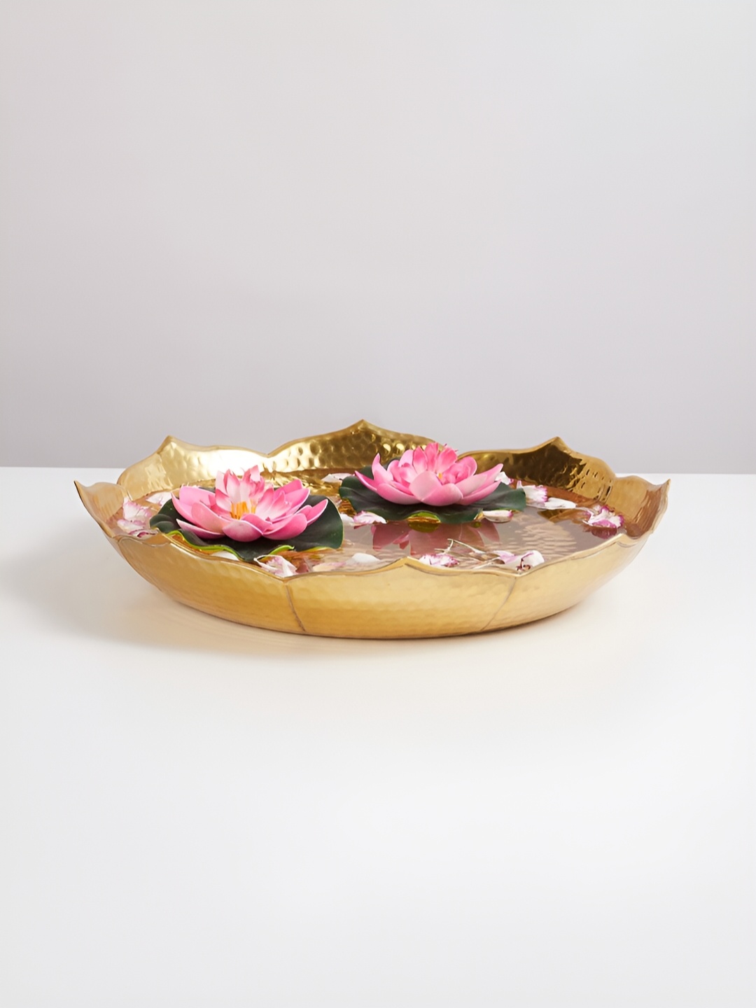 

ARVALLEY Gold Toned Textured Potpourri Decorative Bowl