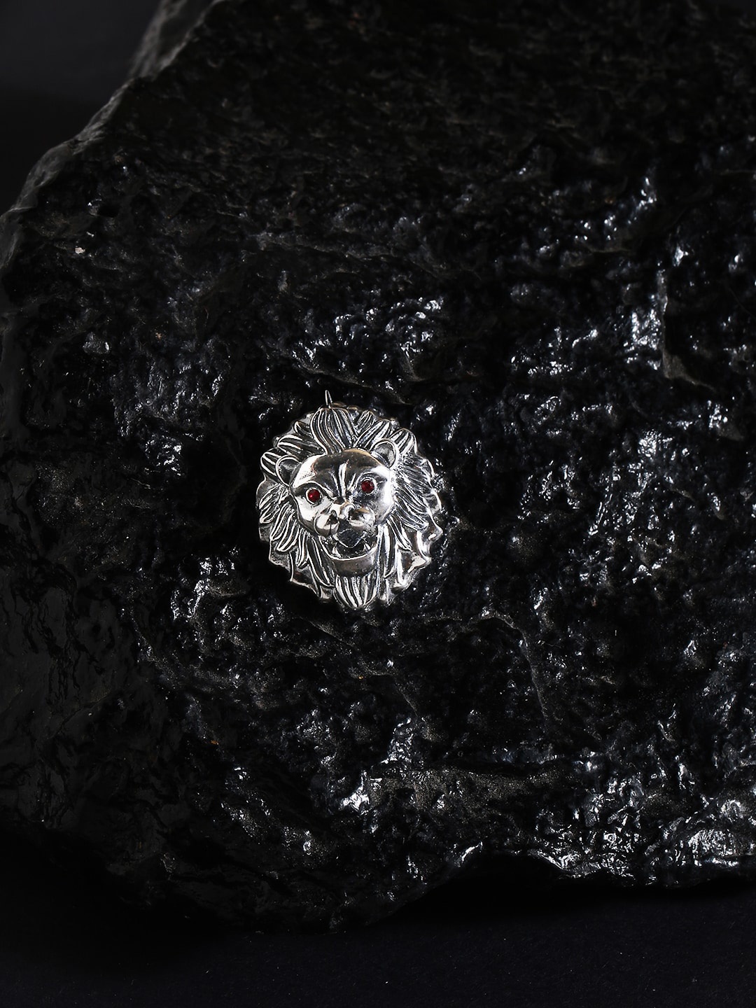 

ZORD 925 Sterling Silver Lion Face Lapel Pin Brooch