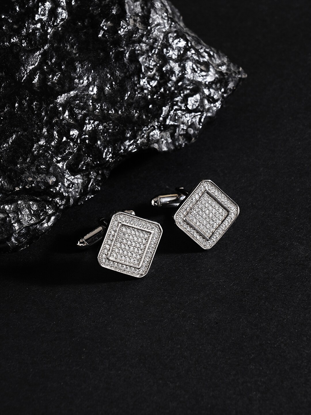 

ZORD Silver-Plated Sterling Silver Cufflink