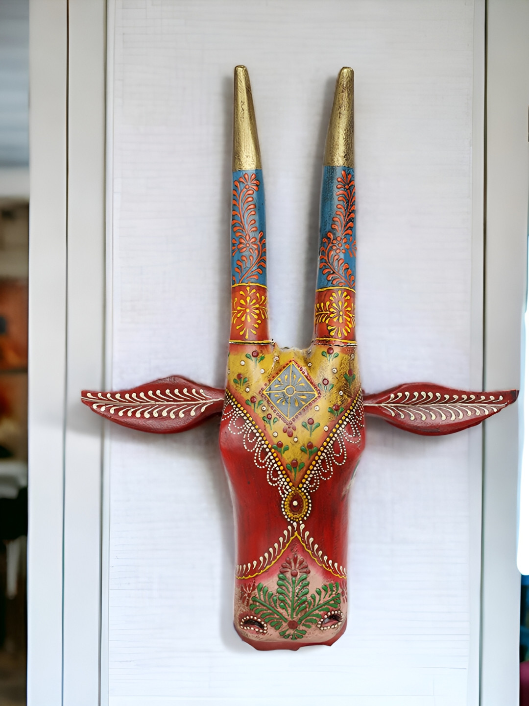 

THE COCOTIER Red & Blue Elephant Head Wall Hangings