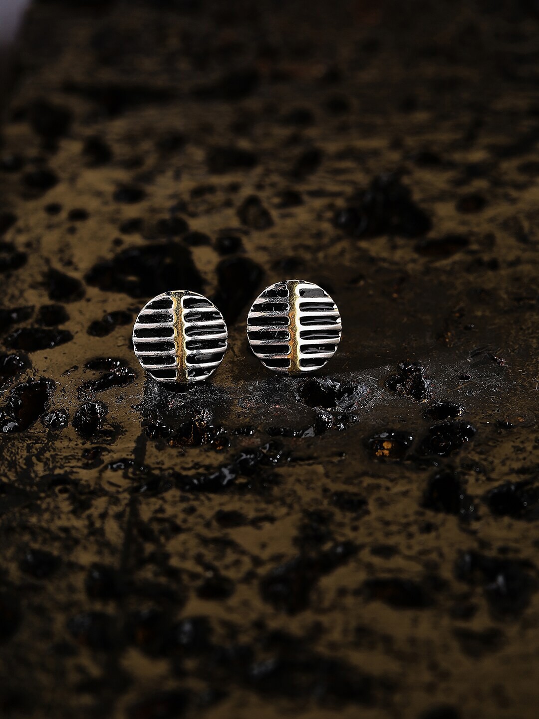 

ZORD Silver-Plated Round 925 Sterling Silver Studs