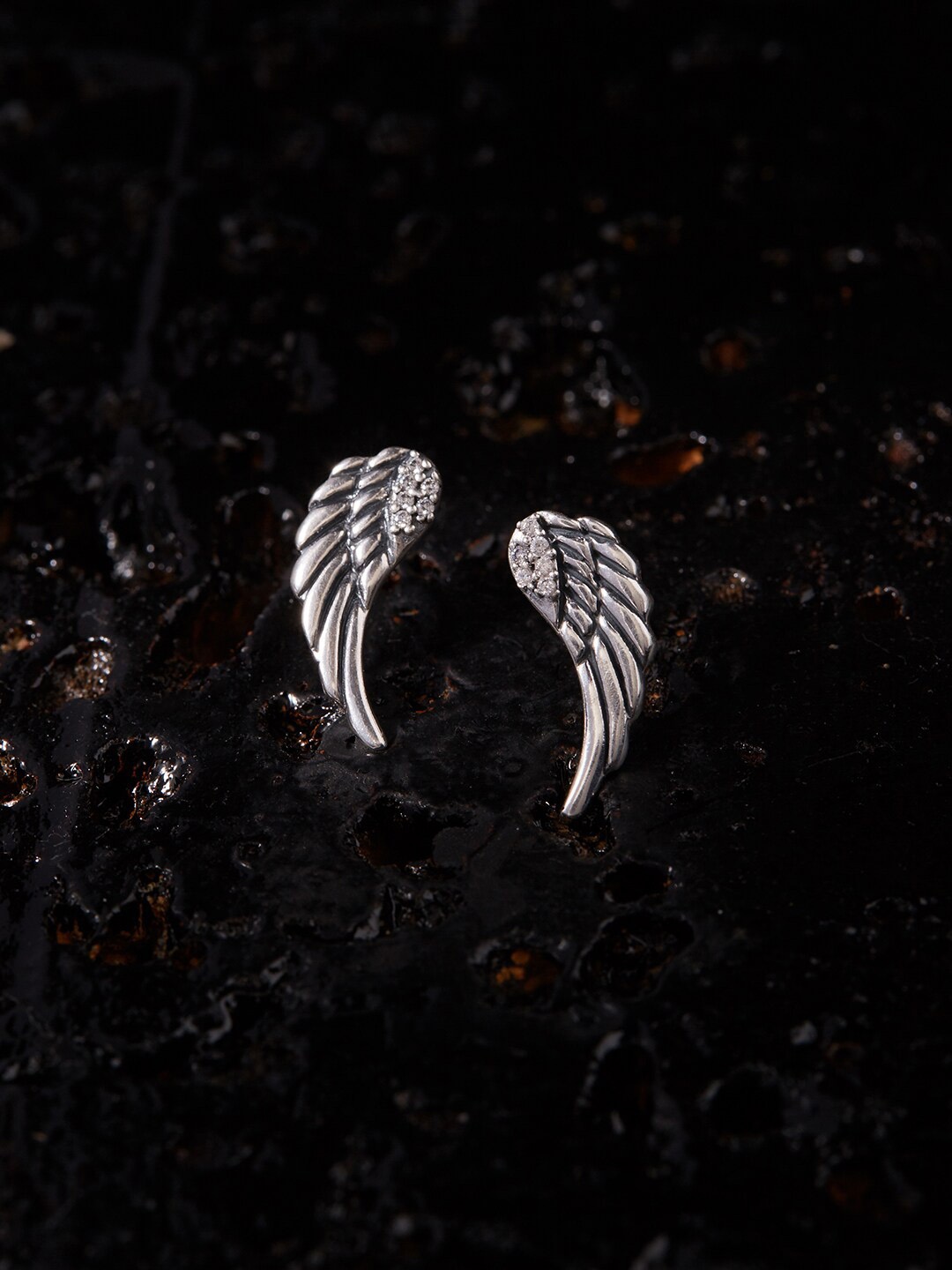 

ZORD 925 Sterling Silver Silver-Plated Classic Studs Earrings