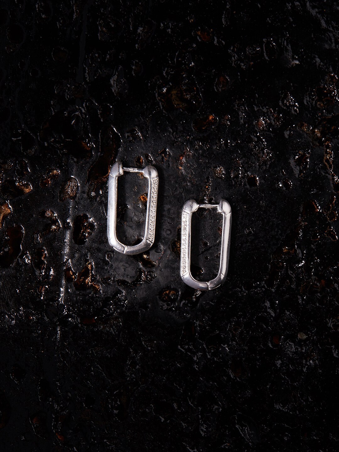 

ZORD Men Silver-Plated 925 Sterling Silver Classic Clip Hoop Earrings