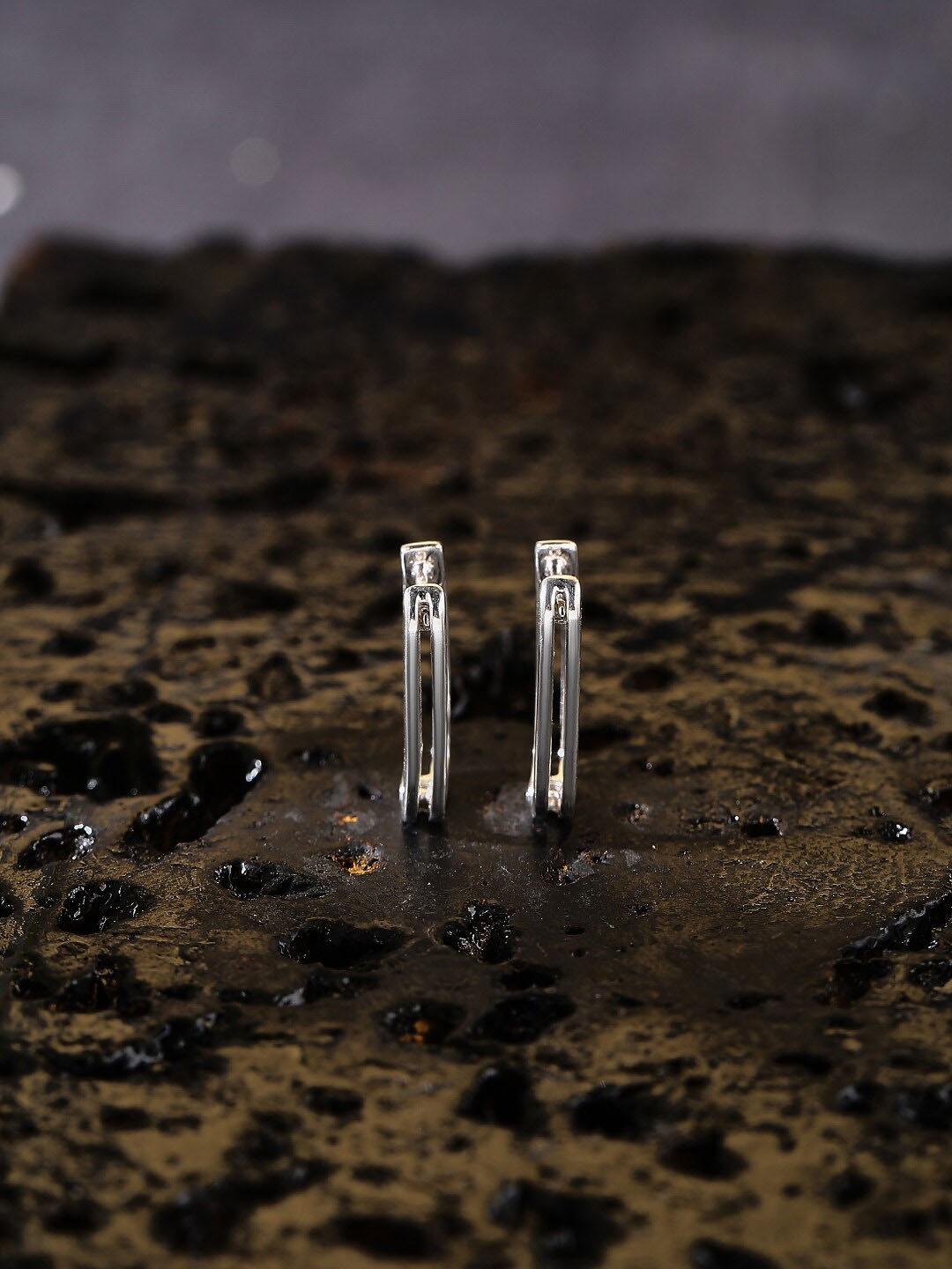 

ZORD Men 925 Sterling Silver Silver-Plated Classic Hoop Earrings