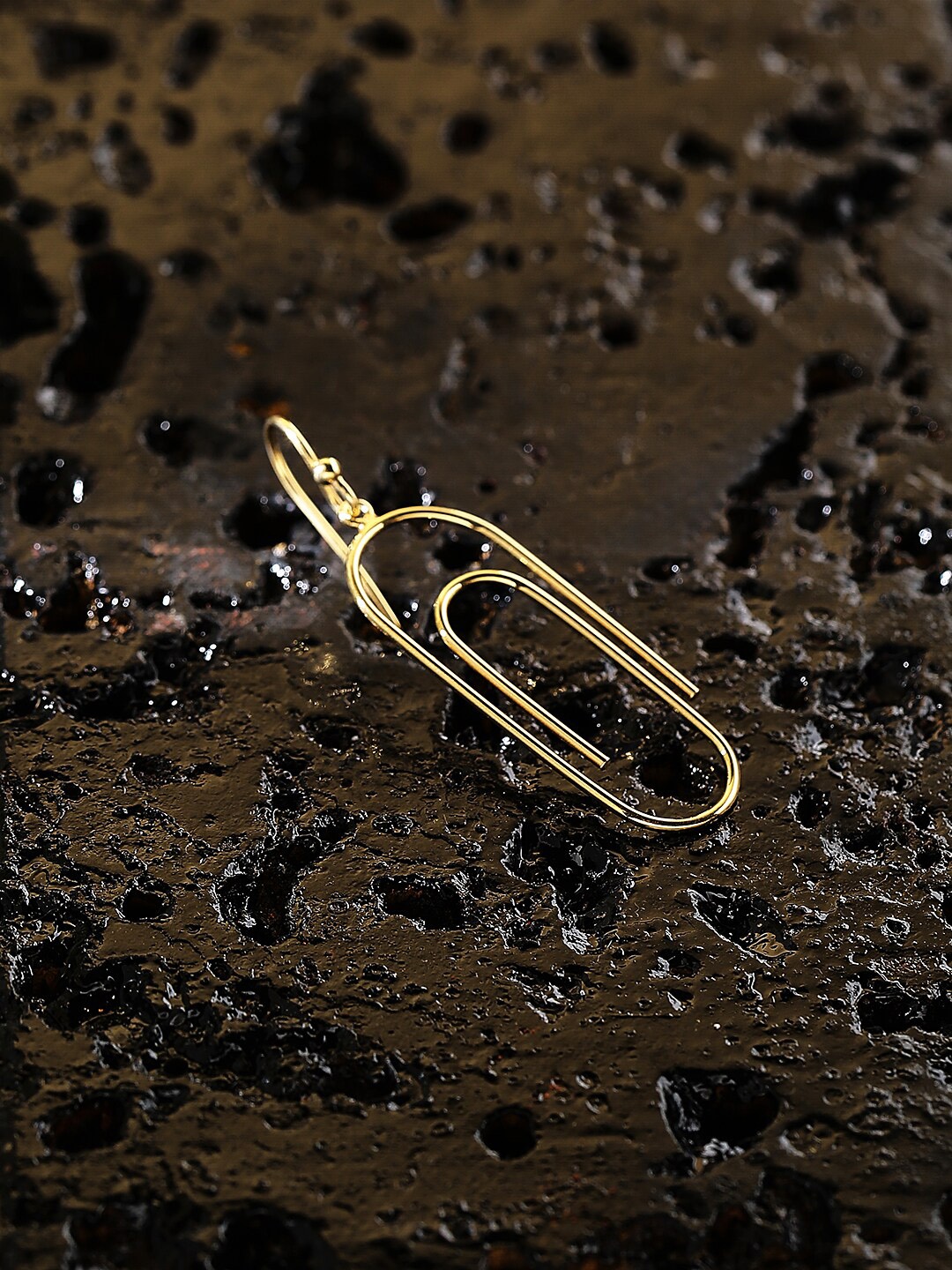 

ZORD Men Silver-Plated 925 Sterling Silver Classic Drop Earrings, Gold