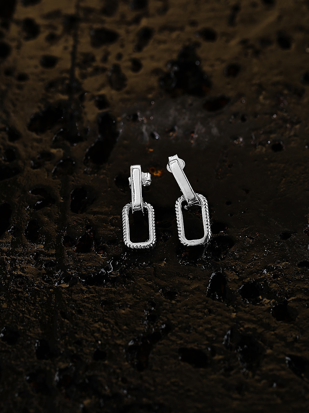 

ZORD Men 925 Sterling Silver Classic Drop Earrings