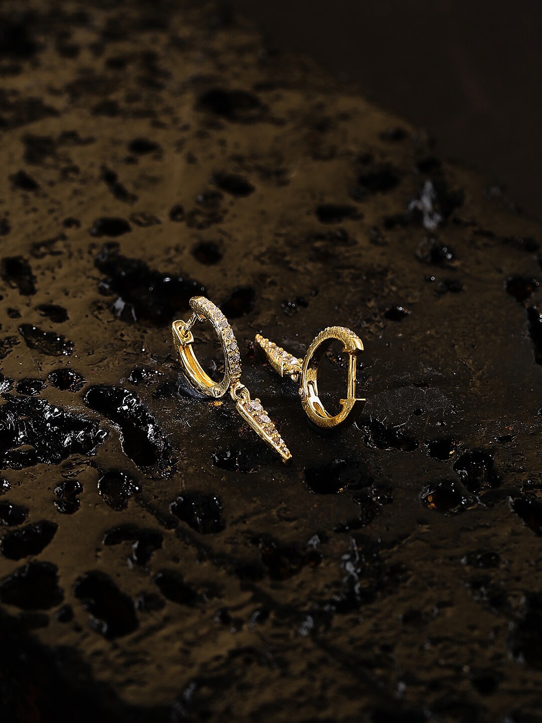 

ZORD Silver Plated Sterling Silver Classic Hoop Earrings, Gold