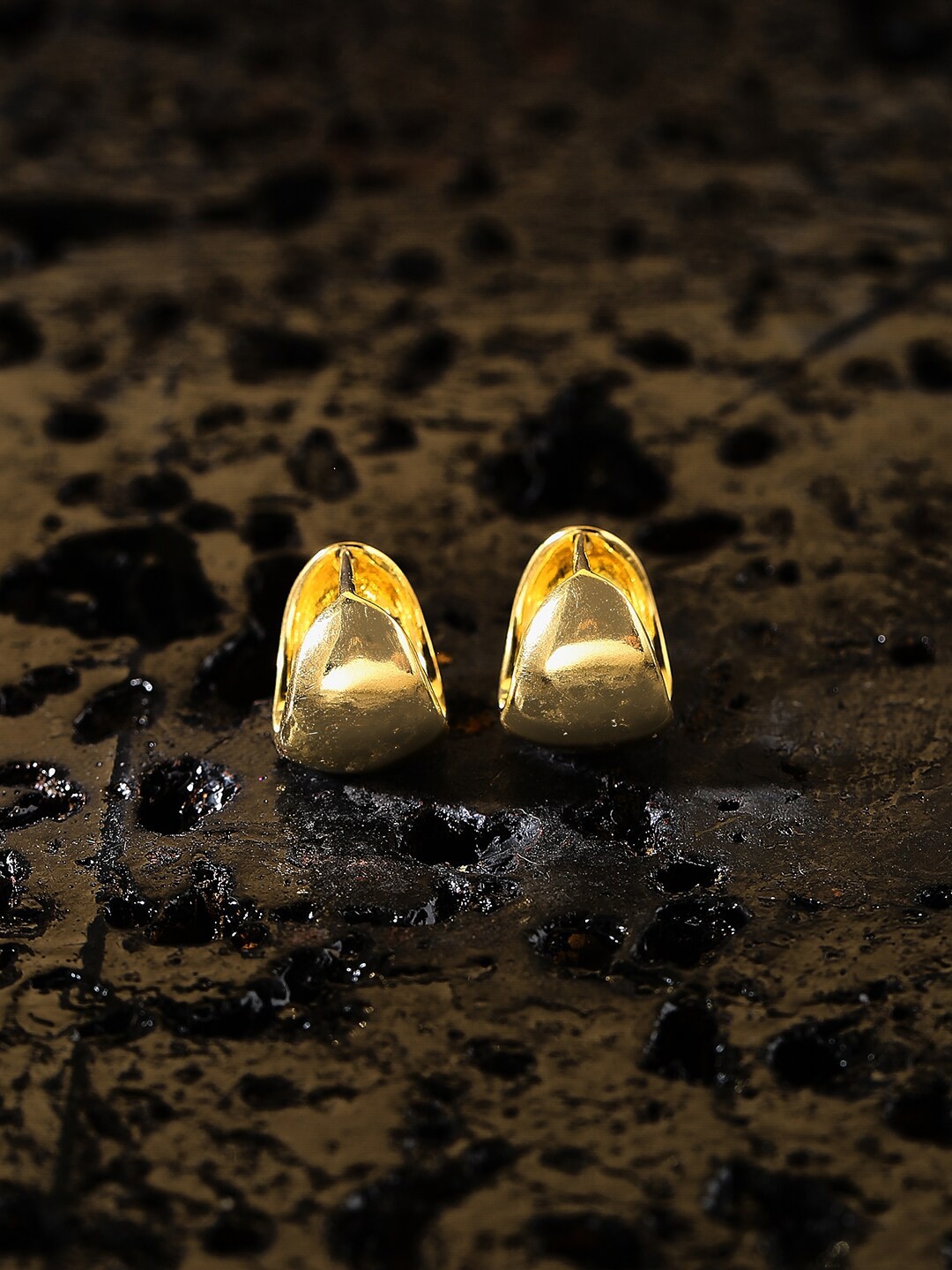 

ZORD Men 925 Sterling Silver Gold Plated Classic Hoop Earrings
