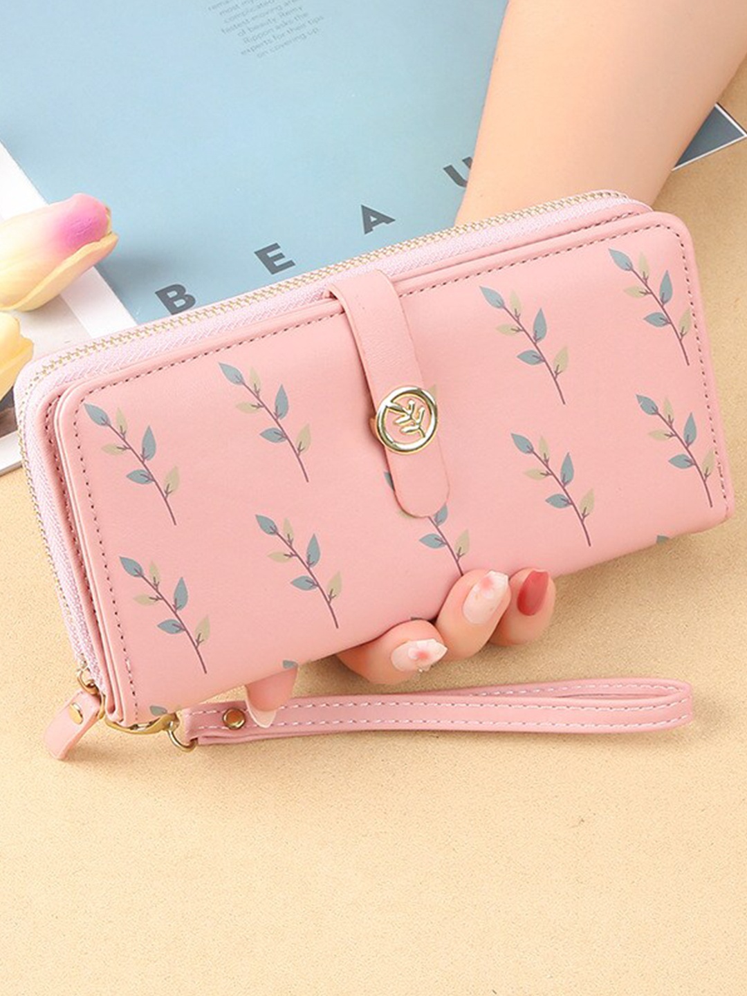 

Diva Dale Printed Zip Around Wallet, Pink